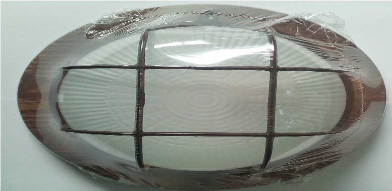Светильник НБО 04-60-022 овал орех с решеткой