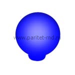 Рассеиватель шар пластик (синий) 150мм (30)