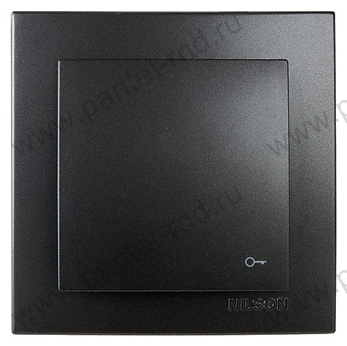 Nilson (черный)  Выключатель 1-клавишный 24001-16 (10/100)