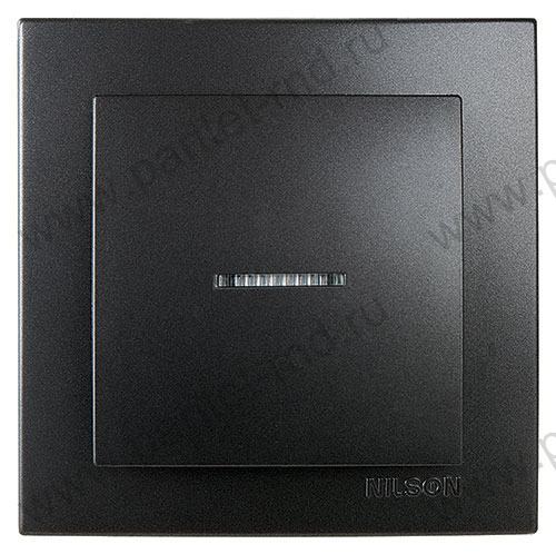 Nilson (черный)  Выключатель 1-клавишный с инд 24007-16  (10/100)